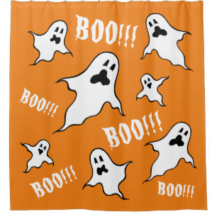 Personalised Spooky Halloween Ghosts Shower Curta Curtain
