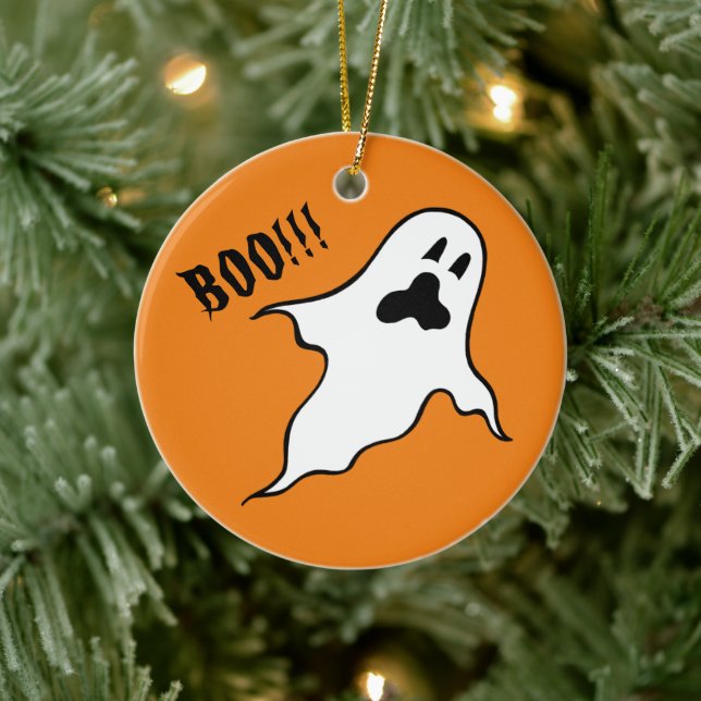 Personalised Spooky Halloween Ghosts Tree Ornament (Tree)