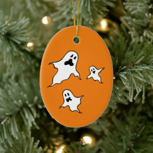 Personalised Spooky Halloween Ghosts Tree Ornament