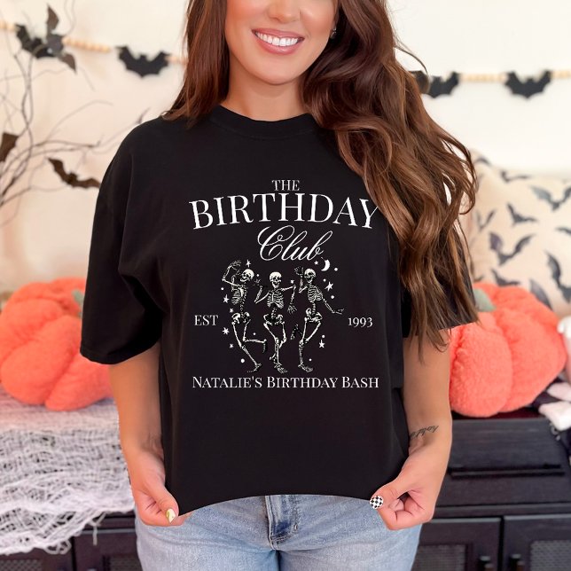 Personalised Spooky Halloween Group Birthday Party T-Shirt (Creator Uploaded)
