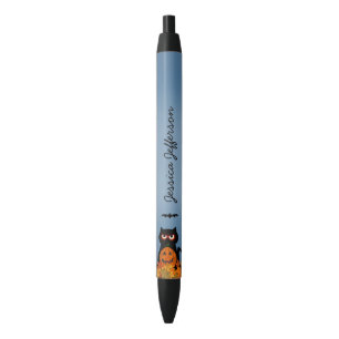 Personalised: Spooky Halloween Kitty Ink Pen