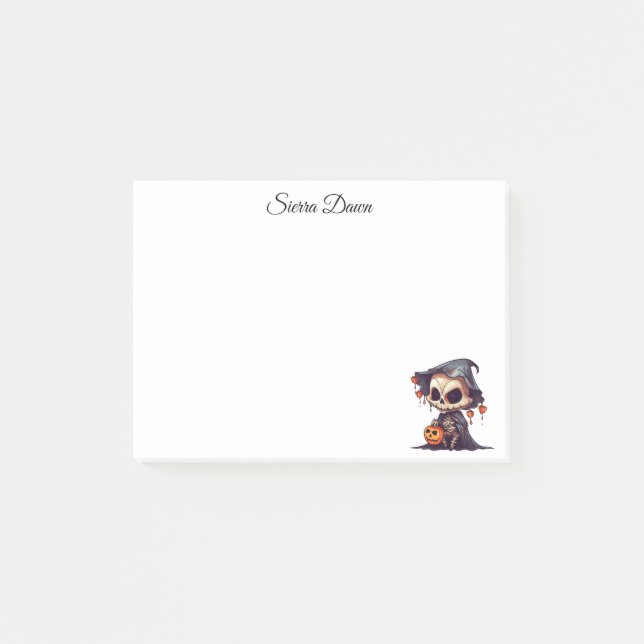 Personalised Spooky Halloween Post-It Notes (Front)