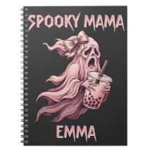 Personalised Spooky Mama Coquette Boba Pink Ghost