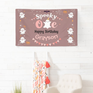 Personalised Spooky Ooky Halloween Birthday Banner