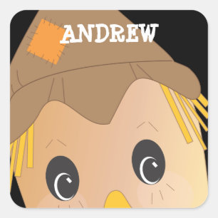 Personalised Spooky Scarecrow Halloween Sticker