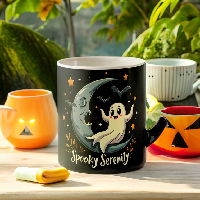 Personalised Spooky Serenity Halloween Ghost Coffee Mug (Creator Uploaded)