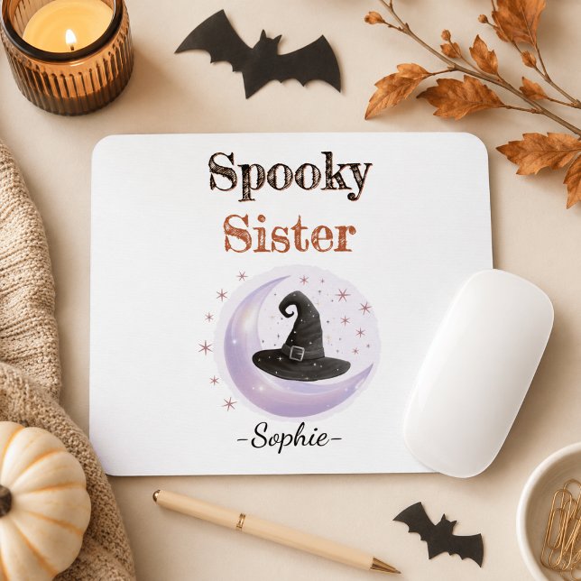Personalised Spooky Sister Mousepad (Creator Uploaded)