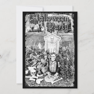 Personalised Spooky Tomb Halloween Party Invitation