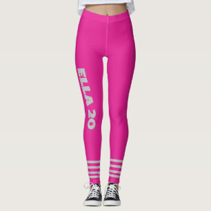Personalised sport l Performance exercise pink Leggings