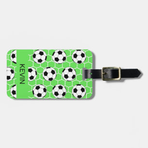Personalised Sport Soccer ball Luggage Tag
