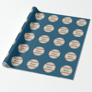 Personalised Sports Baseball Wrapping Paper