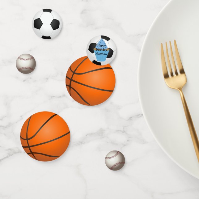 Personalised Sports Birthday Confetti (Group)