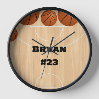 Personalised Sports Clock-BBall time Clock