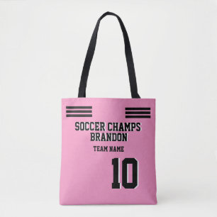 Personalised Sports Coach Pink Modern Tote Bag