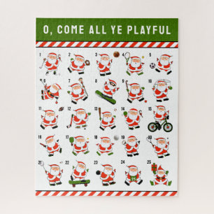 Personalised Sports Fan Holiday Gift Jigsaw Puzzle