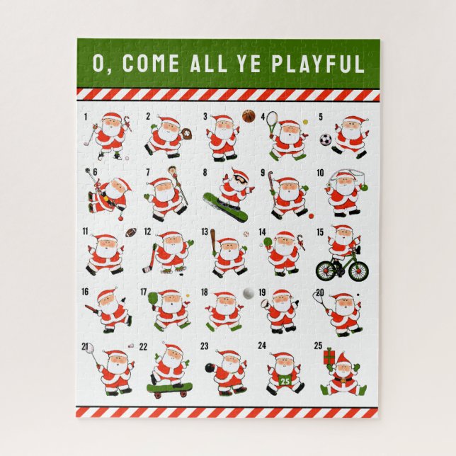 Personalised Sports Fan Holiday Gift Jigsaw Puzzle (Vertical)