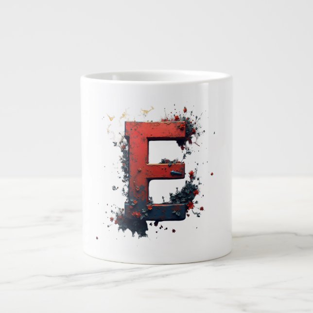 Personalised Sports Fan Monogram Custom Initial  Large Coffee Mug (Front)