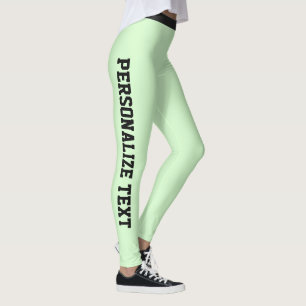 Personalised Sports Green Black Stripe Athleisure Leggings