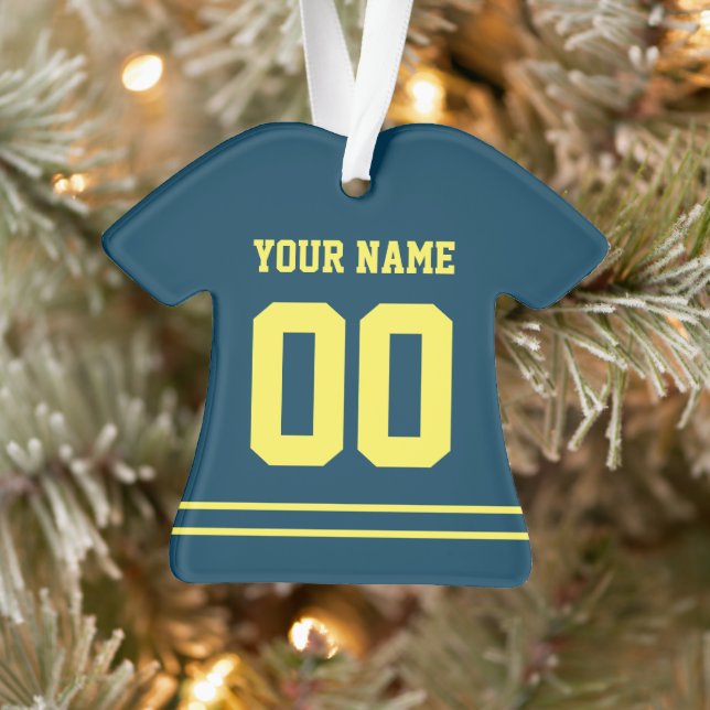 Personalised Sports Jersey Style Ornament (Tree)