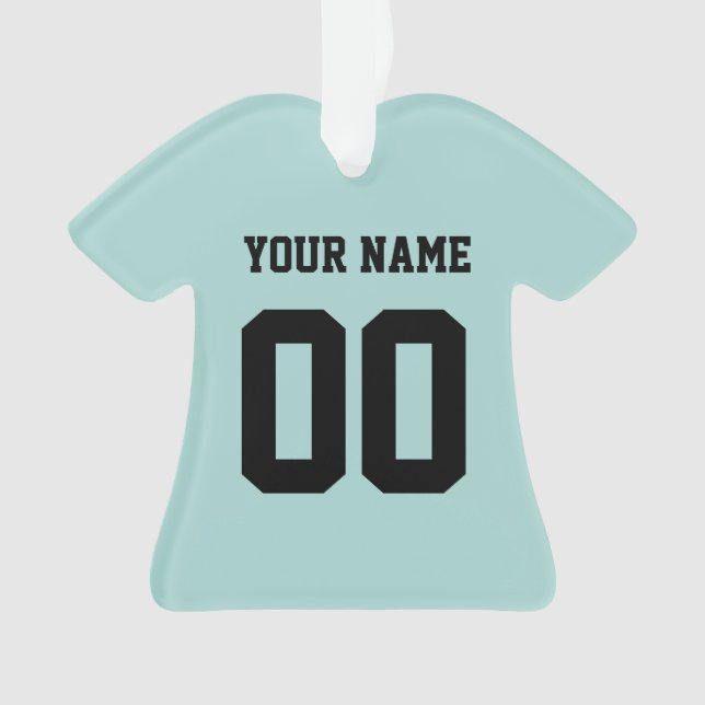 Personalised Sports Jersey Style Ornament (Front)