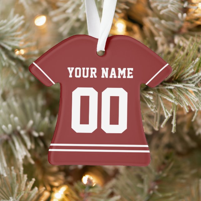 Personalised Sports Jersey Style Ornament (Tree)
