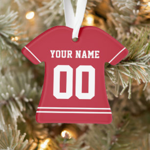 Personalised Sports Jersey Style Ornament