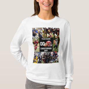 Personalised Sports Photo Collage Football T-Shirt