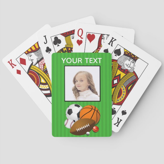 Personalised Sports Photo Playing Cards (Back)