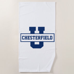 Personalised sports team monogram template beach towel