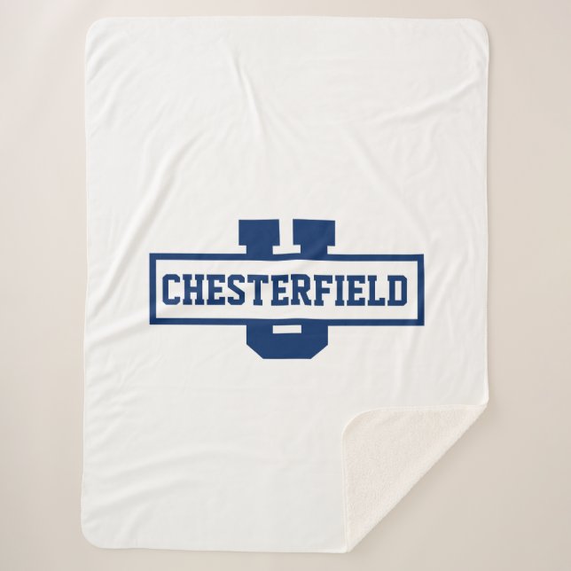 Personalised sports team monogram template sherpa blanket (Front)