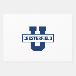 Personalised sports team monogram template wrapping paper sheet