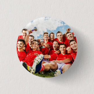 Personalised Sports Team Photo 3 Cm Round Badge