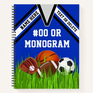 Personalised Sports Themed School Supplies Notebook