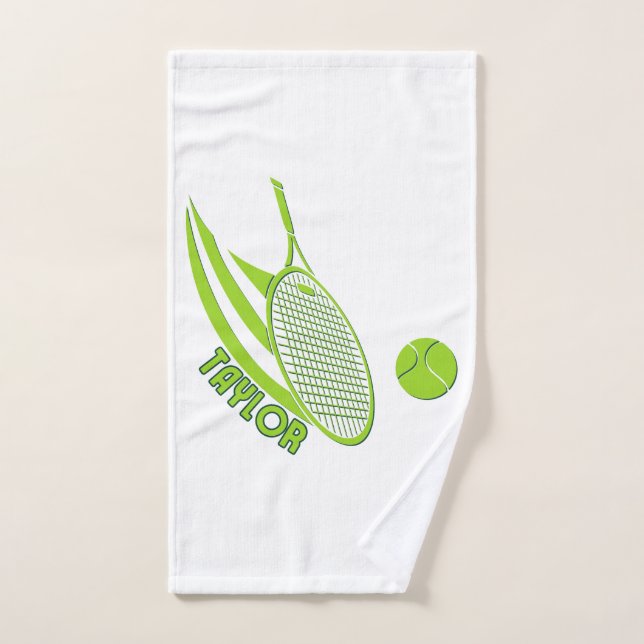 Personalised Sports With Name Tennis Hand Towel (Hand Towel)