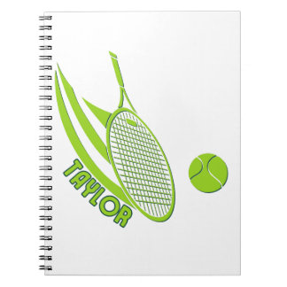 Personalised Sports With Name Tennis Notebook