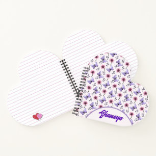 Personalised Spring Butterfly Floral Gift Notebook