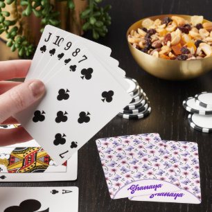 Personalised Spring Butterfly Floral Gift Playing Cards