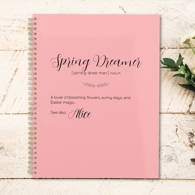 Personalised "Spring Dreamer" Pink Easter Planner (Personalized "Spring Dreamer" Pink Easter Planner)