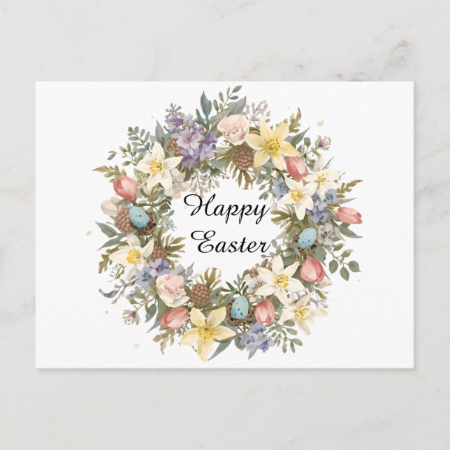 Personalised Spring Floral Keepsake Holiday Postcard (Front)
