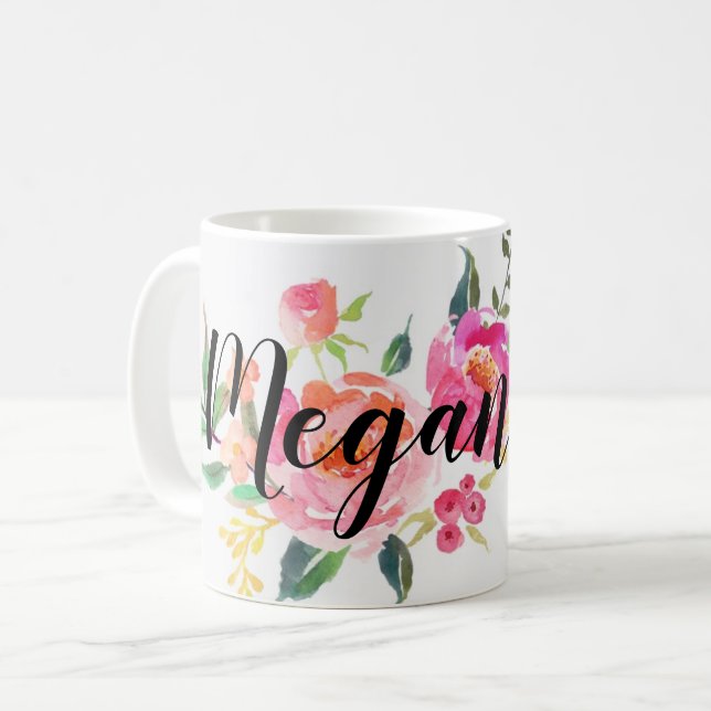 personalised spring flower mug (Front Left)