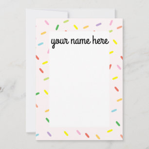 Personalised Sprinkles Notecards