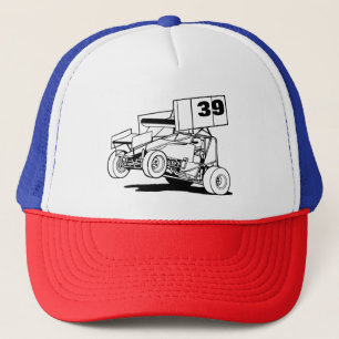 Personalised Sprint Car Hat, Customise it  Trucker Hat