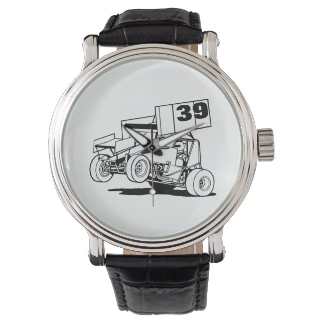 Personalised Sprint Car Hat, Customise it  Watch (Front)