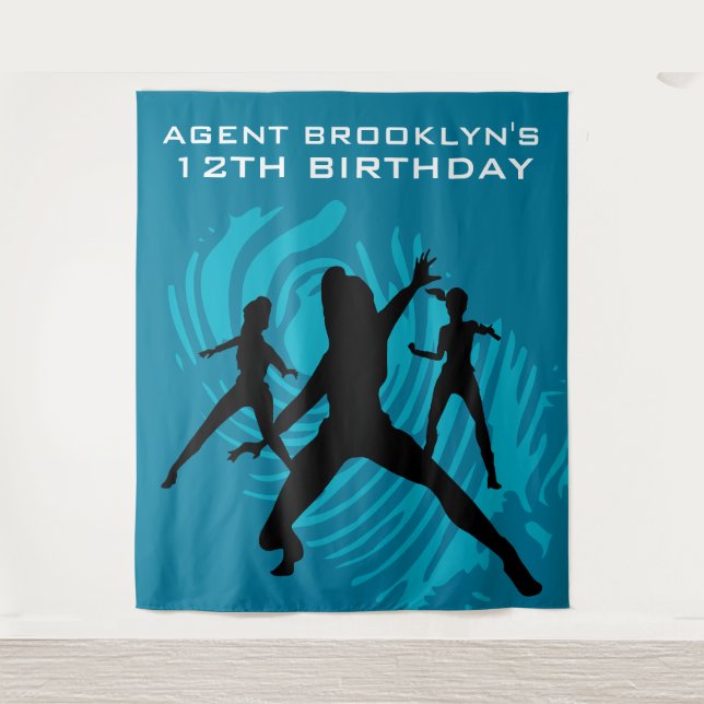 Personalised Spy Party Fingerprint Tapestry (Front)