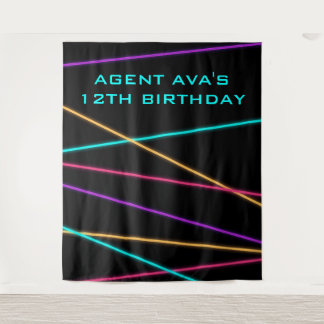 Personalised Spy Party Laser Tapestry