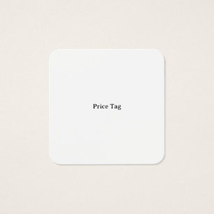 Personalised Square 2.5" x 2.5"  Price Tag