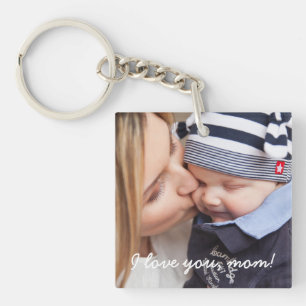 Personalised Square Key Chain Unique Gifts For Mum