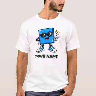 Personalised Square Name & Custom Text T-Shirt