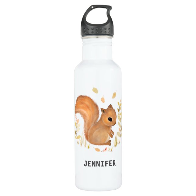 Personalised Squirrel  710 Ml Water Bottle (Front)