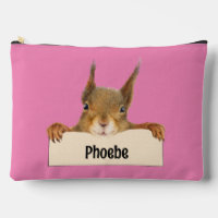 Personalised Squirrel Holding Nameplate Sign